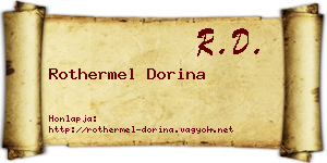 Rothermel Dorina névjegykártya