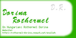dorina rothermel business card